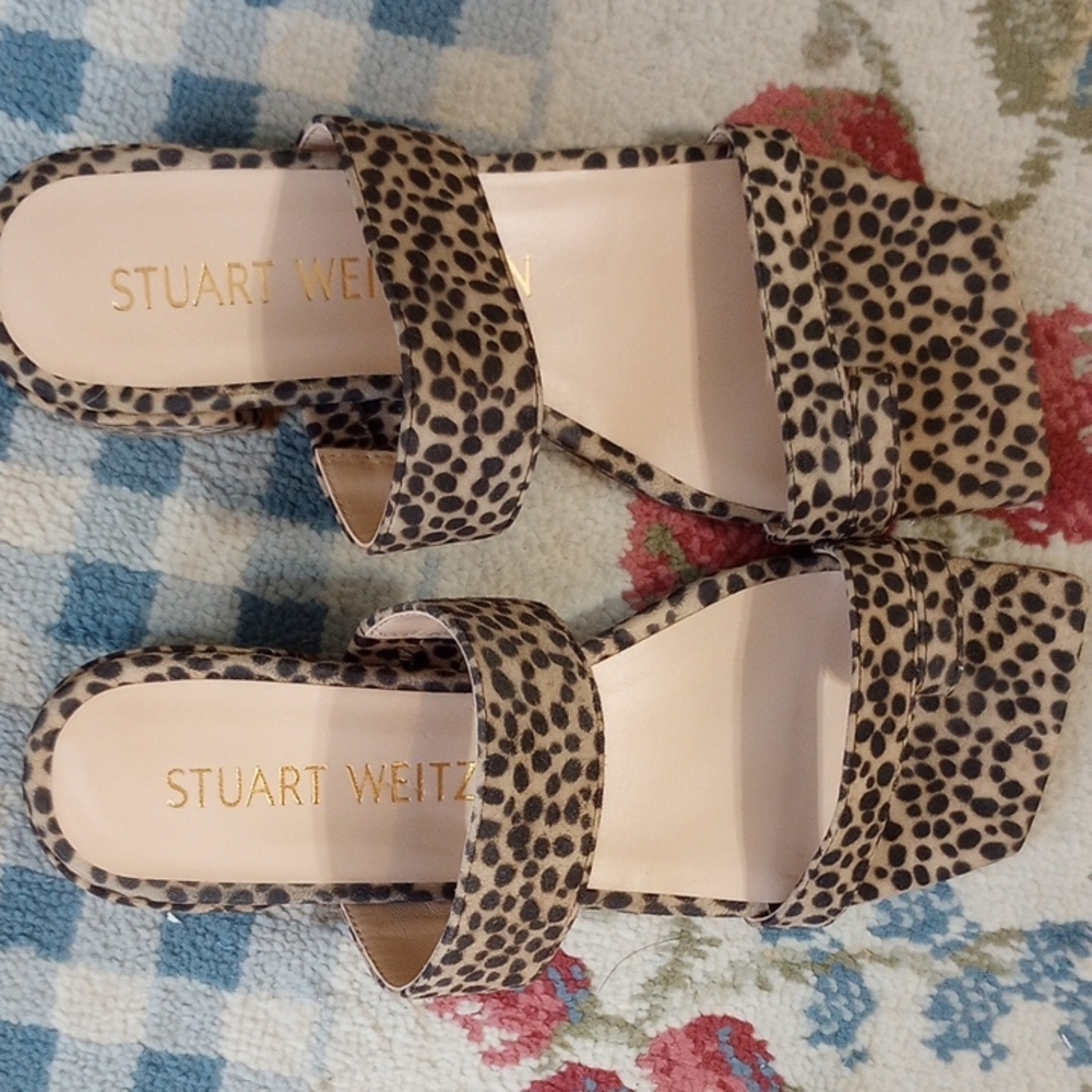 Stuart Weitzman Brown and Black Sandals